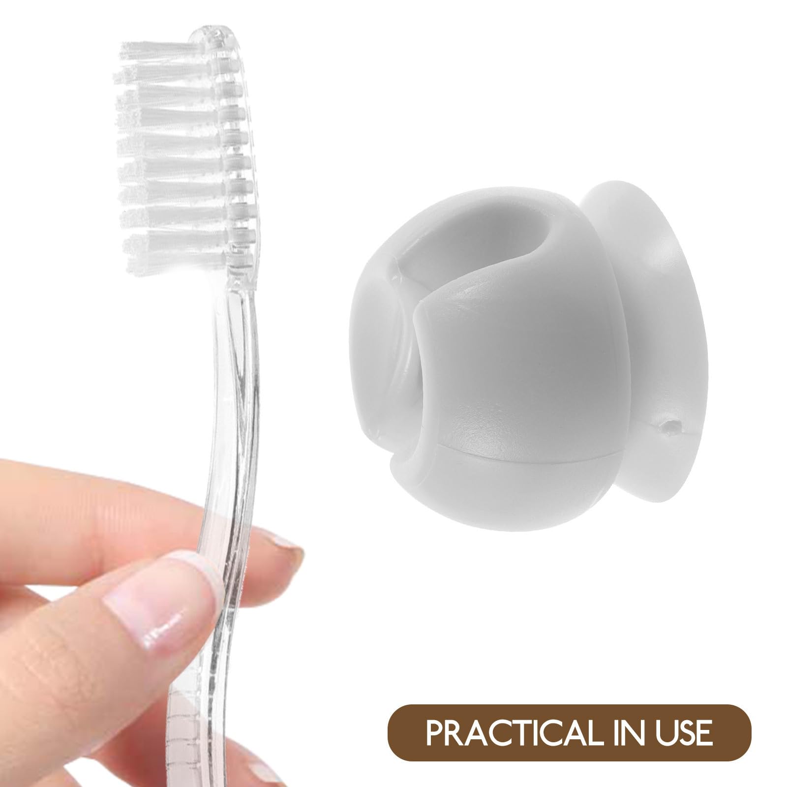 MAGICLULU 20 Piezas Soporte de Cepillo de de succión Soporte para Cargador de Cepillo de Soporte para Cepillo de almacenaje baño Almacenamiento baño el plastico