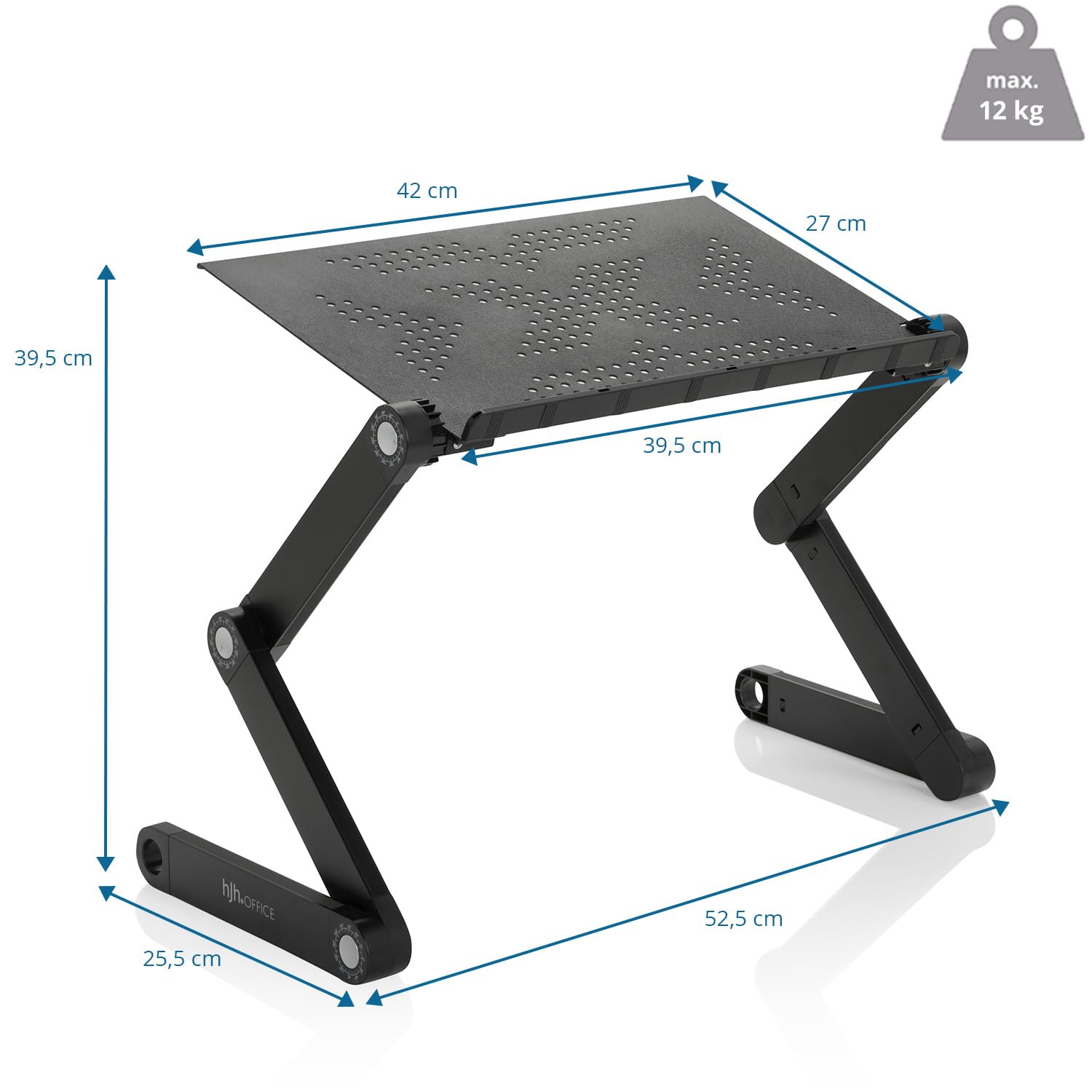 hjh OFFICE 802117 VM-SA II - Supporto per laptop in alluminio pieghevole a 360°