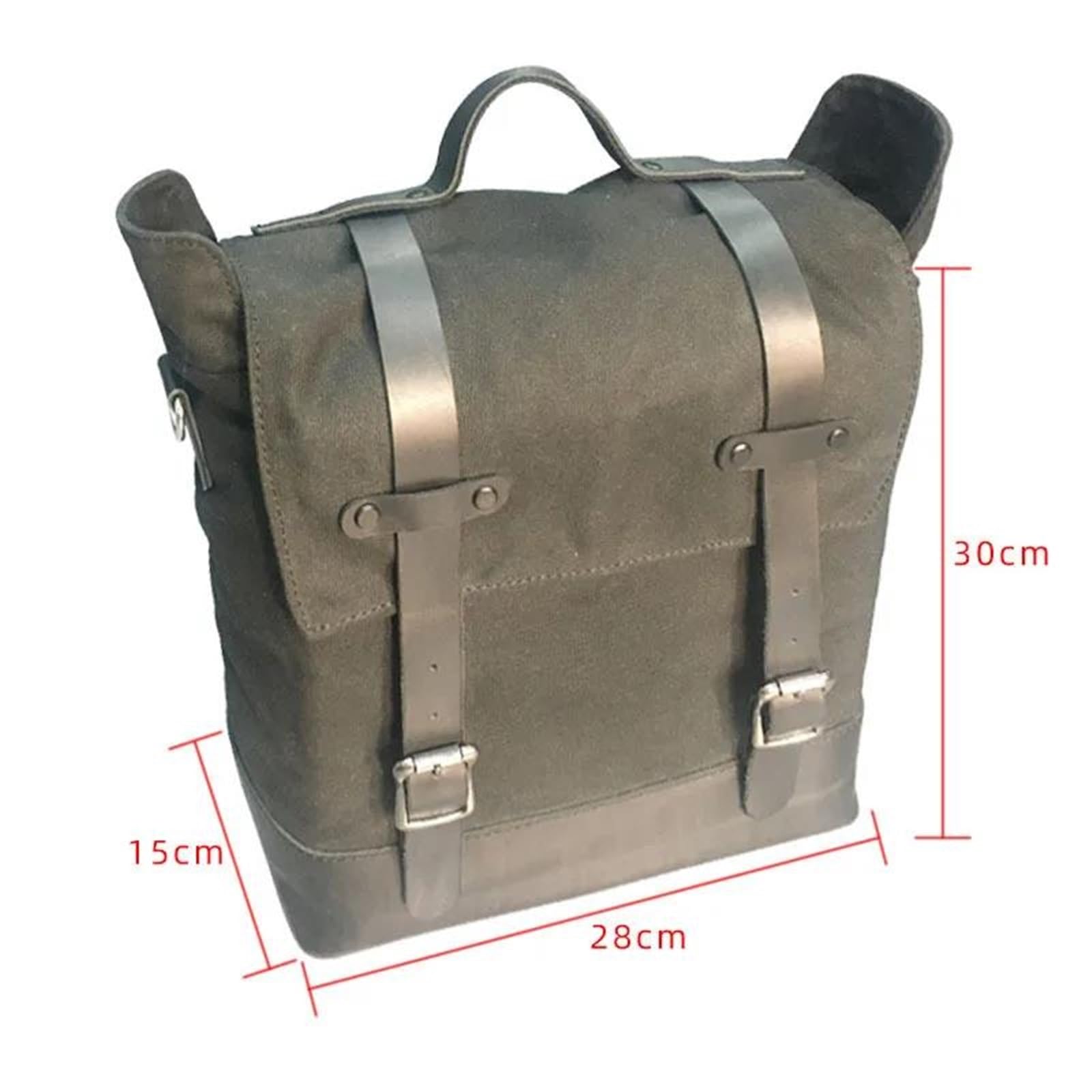 Reisebeutel Motorrad-Vintage-Seitentasche Für Fahrer, Hängetasche, Brigade-Seitensatteltasche, Kuriertasche, Reisegepäcktasche(Grey)