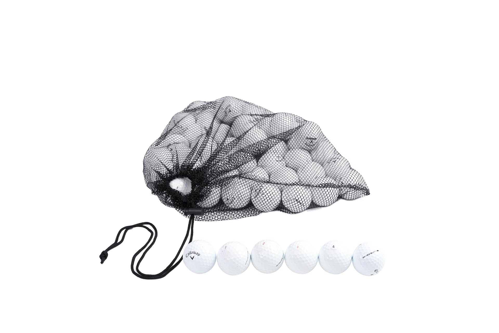 Clean Green Golf Balls Recycled & Used Golf Balls for 48 Callaway Golf Balls Brand Mix - Recycled & Used Golf Balls in Bulk Good Condition - Includes Mesh Carrying Bag