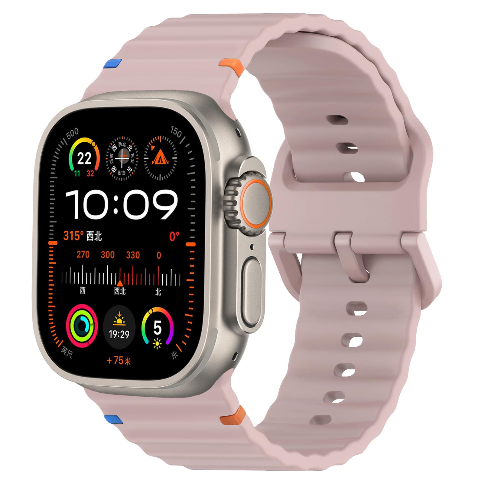Sport Band for Apple Watch Ultra/3/2 Bands 49mm 46mm 45mm 44mm 42mm 41mm 40mm 38mm iWatch Wristband for Men Women,Waterproof Silicone Strap for Apple