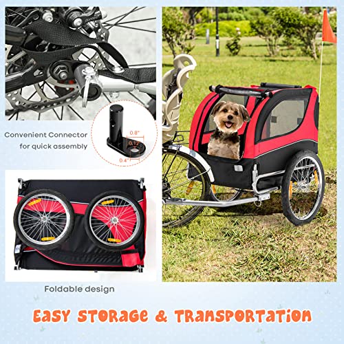 Giantex Dog Bike Trailer, Bicycle Trailer Wagon for Medium and Small