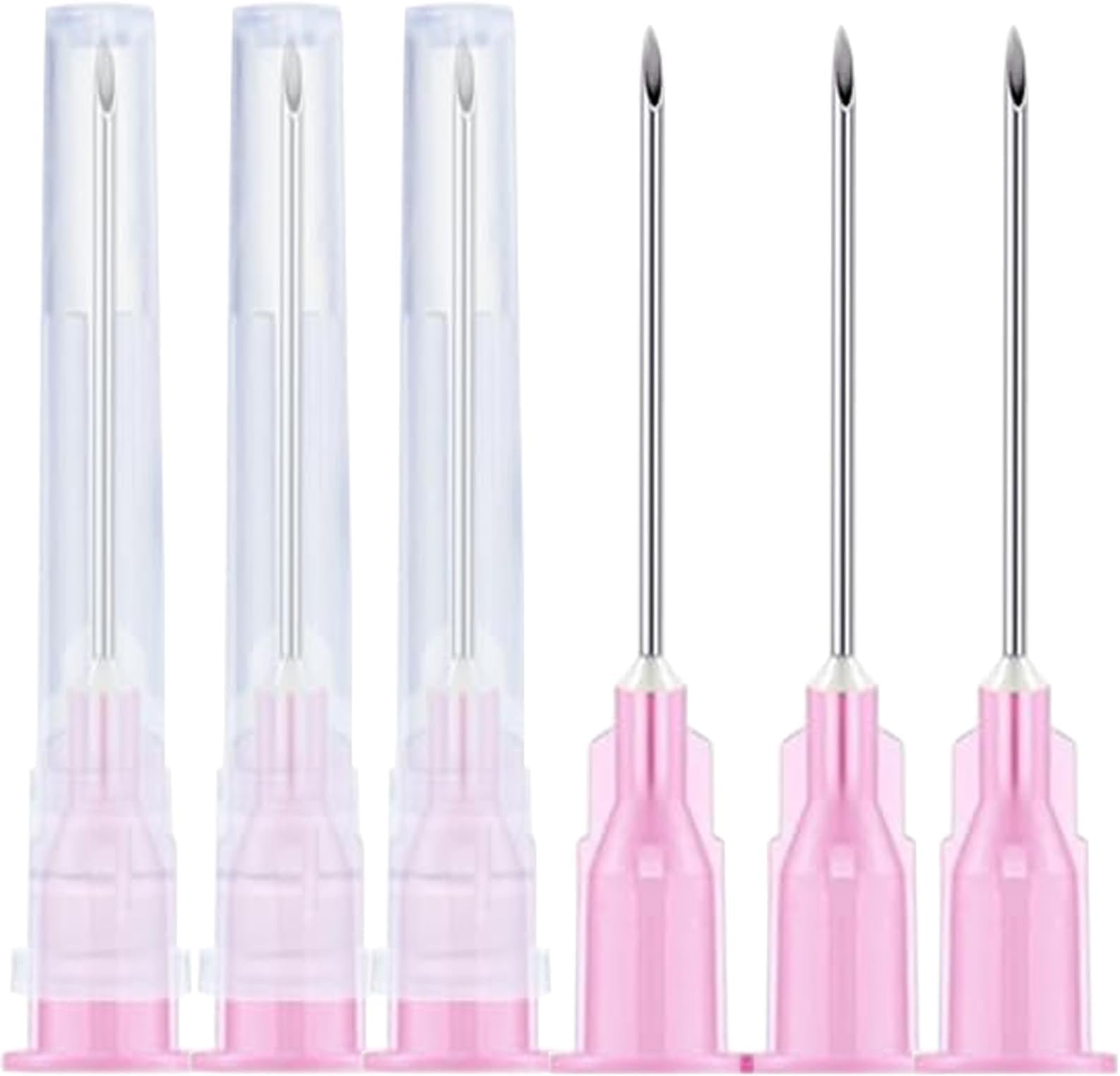 100Pack -18Ga 1.5inch(38mm) Dispensing Needles with Luer Lock,Individual Package of Injection Syringe Accessories ,Suitable for Refilling Liquid, Inks,Livestock and Industry