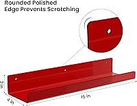 Vista 3 de upsimples Estantes acrílicos para decoración de pared, estante de exhibición de 15 pulgadas, organizador de perfumes para baño, dormitorio, sala