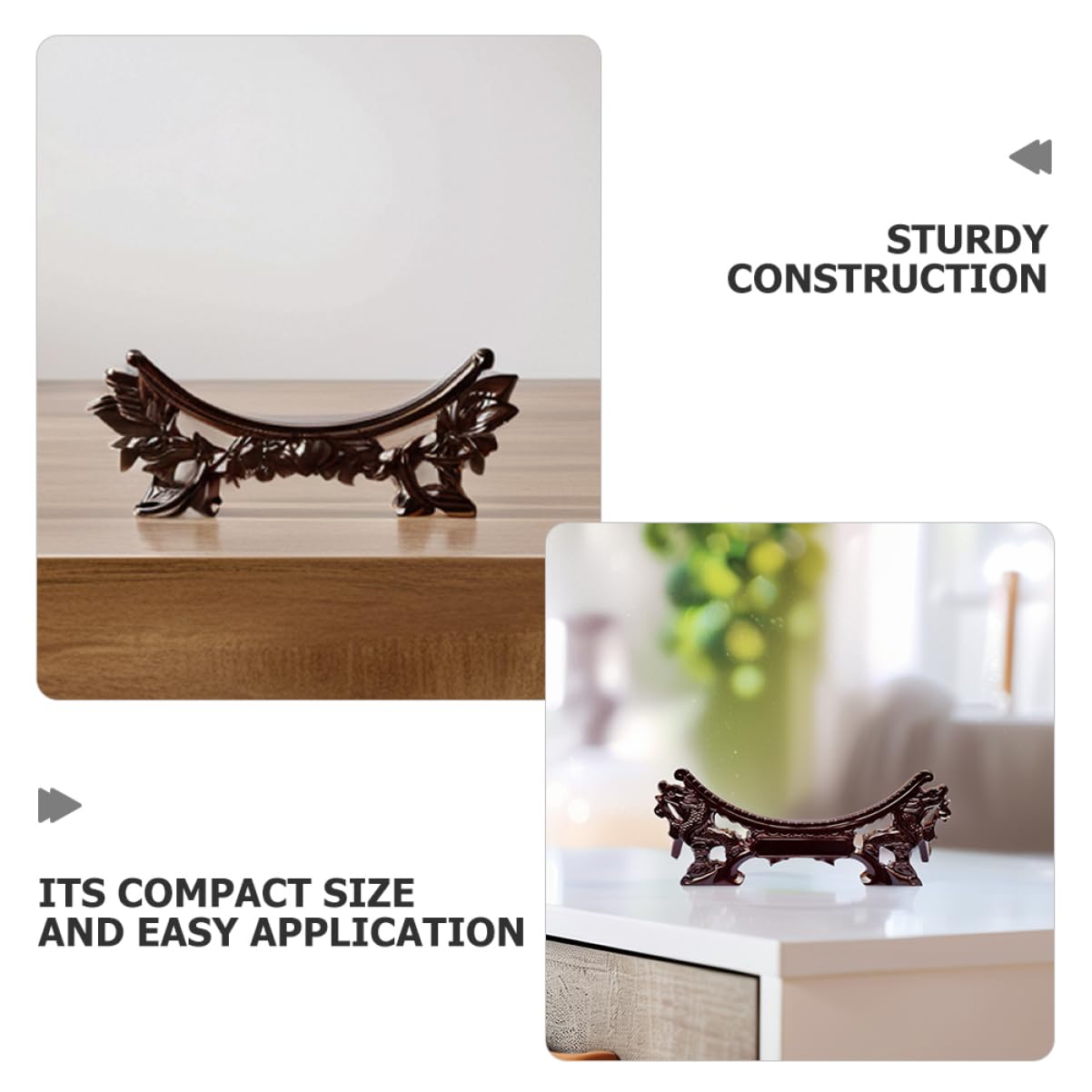 LIFKICH Plate Stand for Display Dragon Plate Holder Sturdy Plate Display Rack Decorative Easel for Plates Pictures and Art Compact and Reliable Support