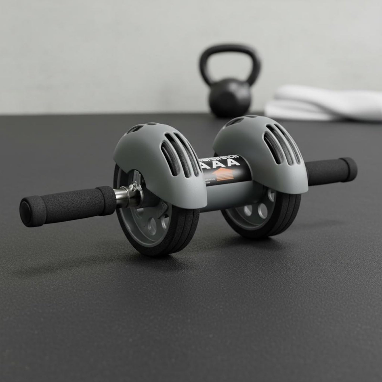 Bauchroller Bauchtrainer Fitnessrad Core Roller mit Rücklauftechnik für Mehr Wiederholungen Sicherer Halt Und Wackelfreiheit Langlebige Konstruktion, Vierfach-Rückprall