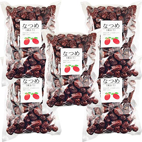 なつめ ドライフルーツ 赤棗 たいそう 大紅ナツメ 乾燥なつめ茶 薬膳料理 中華食材 乾燥果実 種あり赤なつめ乾燥 無添加 砂糖無し 大泡棗 (業務用5Kg)