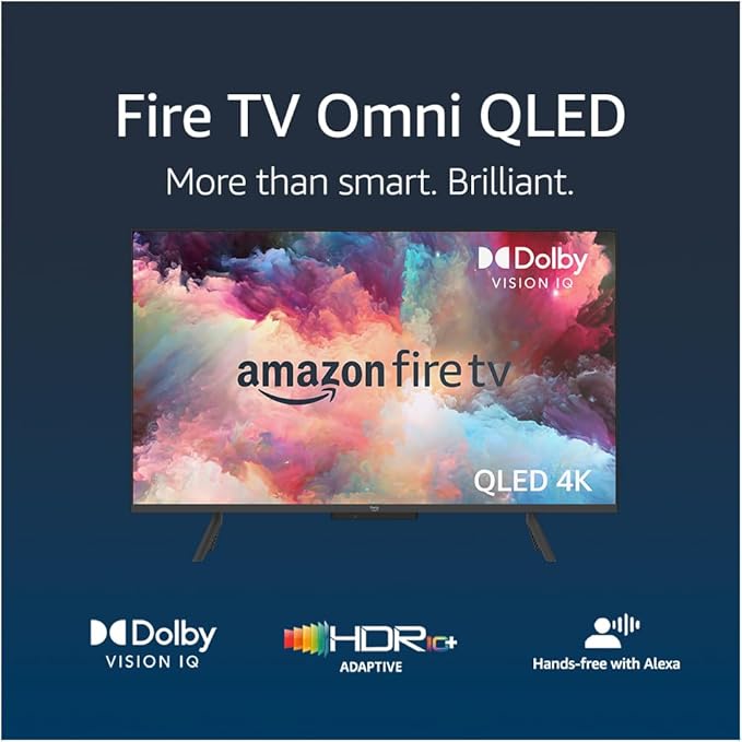 Amazon Fire TV 43-inch Omni QLED Series 4K - Smart TV with Dolby Vision IQ and Quantum Dot Display