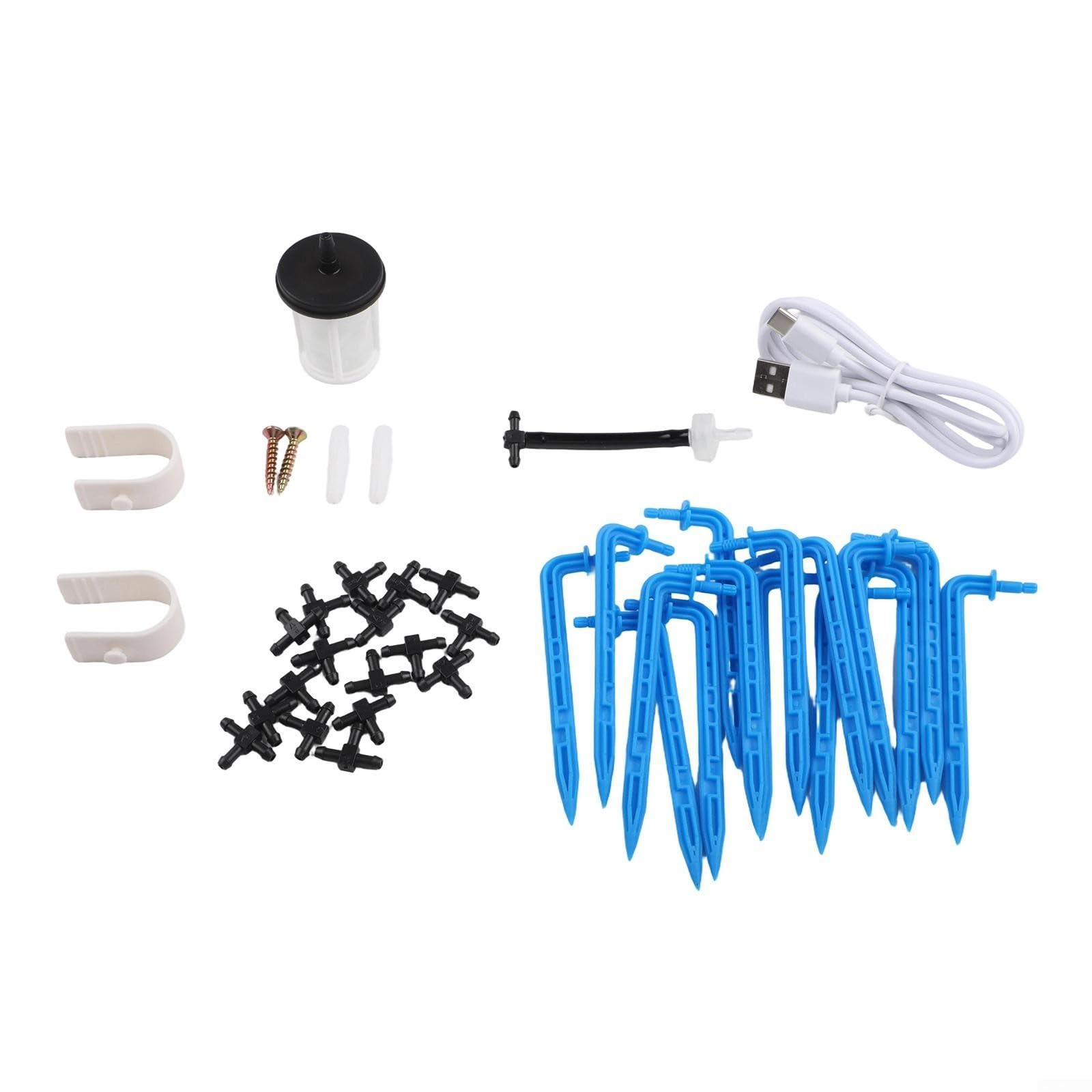 Automatisches Pflanzenbewässerungssystem Solar Tropfbewässerung Kit für 15 Töpfe Garten Outdoor Indoor Use Einstellbarer Timer
