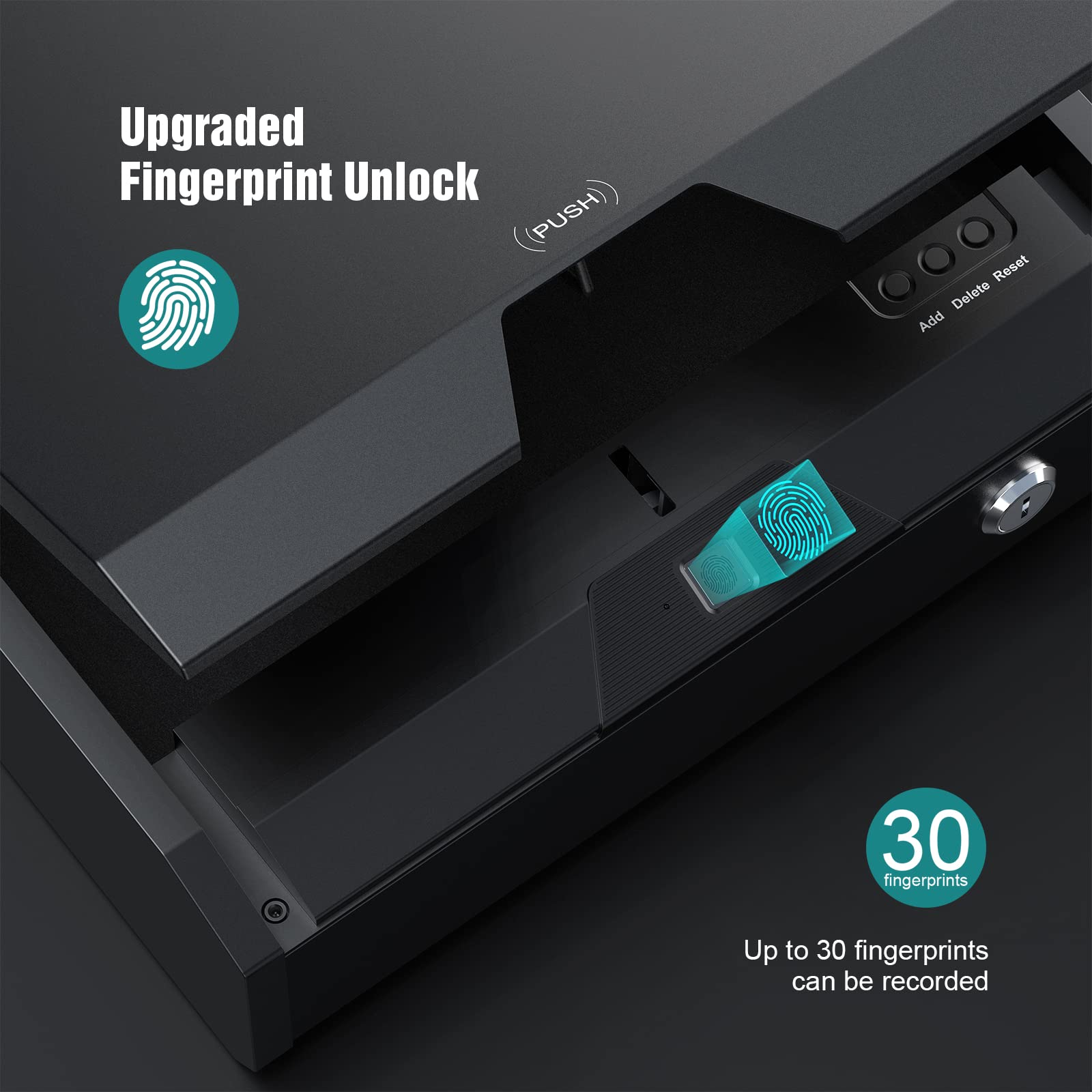 Buy Gun Safe Pistol Safe, Biometric Gun Safe for Handgun, with