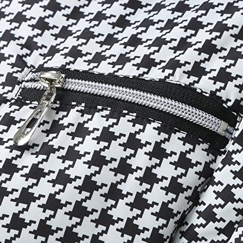 Zpervoba Snow Suits For Women Winter Onesies Ski Suit Houndstooth Ski Outfits Outdoor Sports Hooded Fur Collar Jumpsuits, Zpervoba-Zhm1013 #TOP5