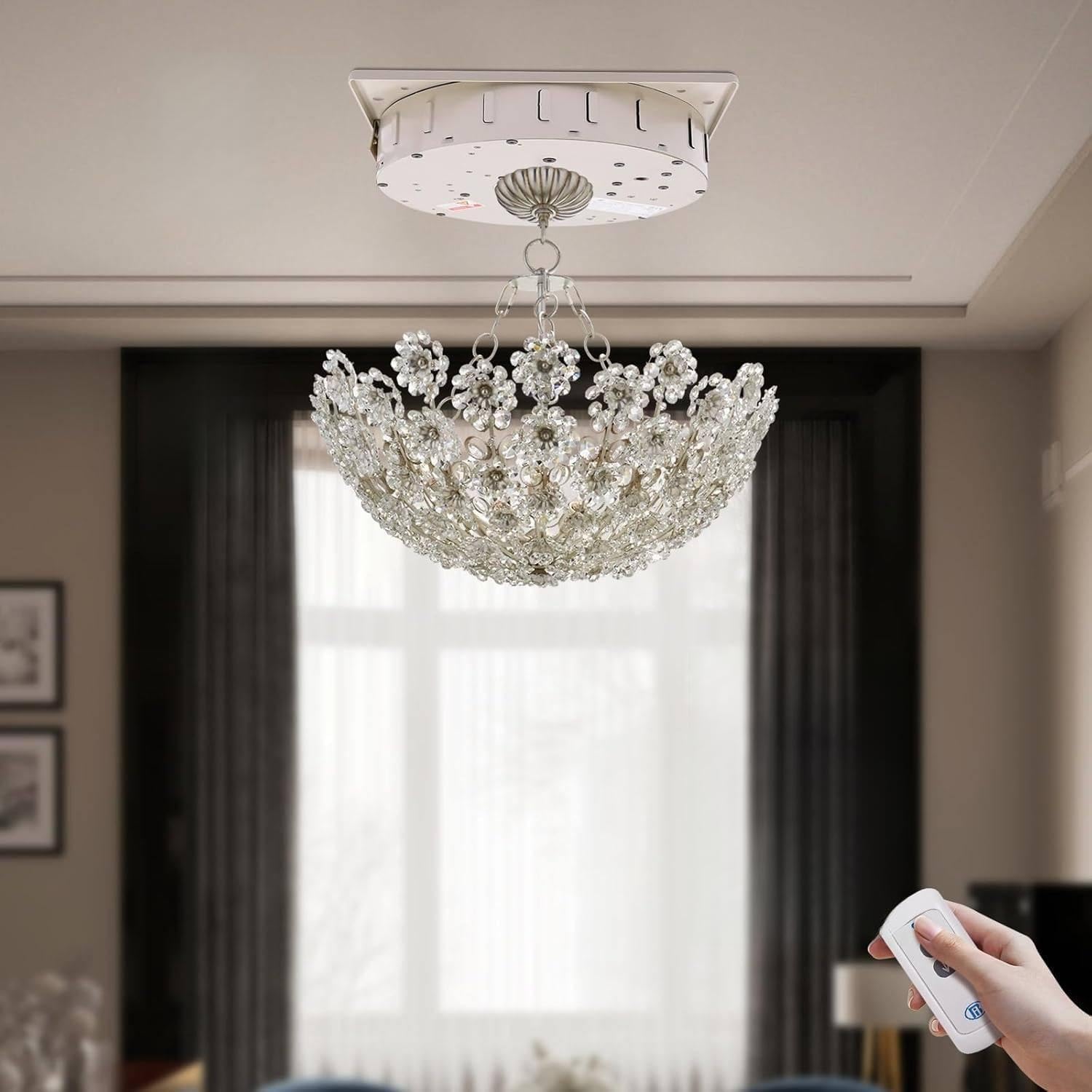 Jozyjul Multicolor 2-In-1 Electric Chandelier Hoist, 4.27 Ft/Min Chandelier Lifter Electric Motor Villas Pendant Lamps Lifter Chandelier Hoist Lifter System 100Kg
