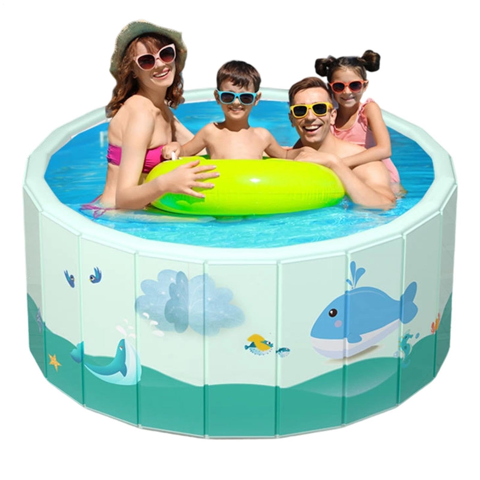 Foldable Non-Inflatable Ground Swimming Pool - Non Inflatable PVC Pool | Pool for | Can Be Used in Garden Patio Outdoor Summer Party