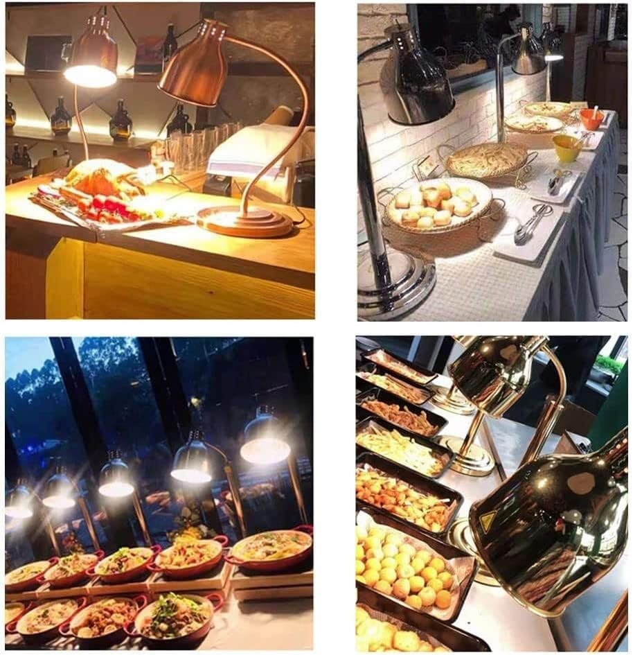 Riscaldamento rapido Lampada riscaldante for Alimenti da Ristorante Indipendente(Gold)