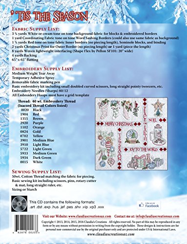 Tis The Season Designs For The Embroidery Machine By Claudia's Creations #TOP1