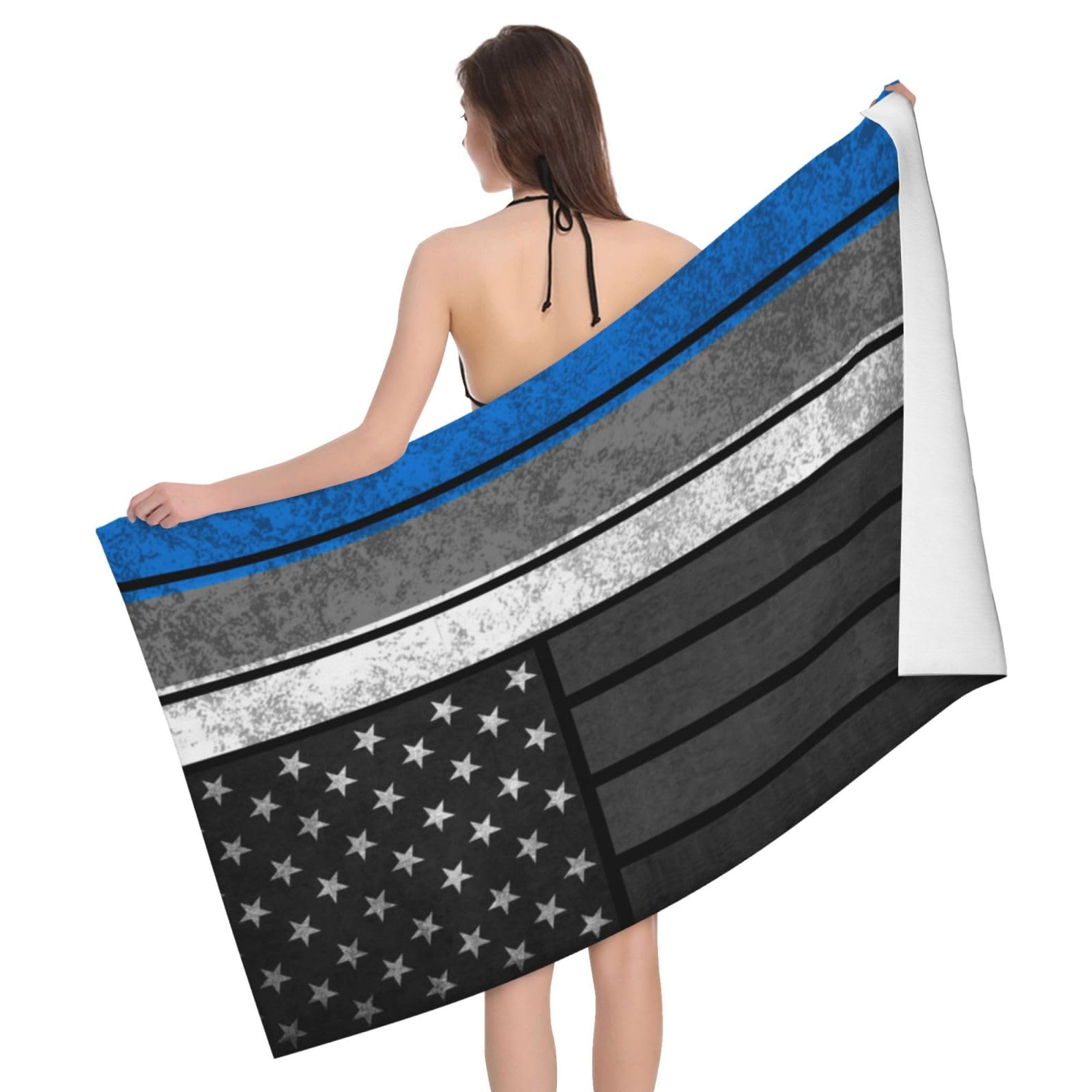 HLBSDM Microfiber Vintage Estonia Estonians and America Flag 1 Beach Towel Quick Dry Soft Sand Free Beach Towels for Pool Swim Beach Lightweight Thin Towels
