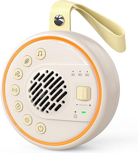 Máquina de sonido portátil de ruido blanco con 22 sonidos relajantes para niños y adultos, 4 modos de luz nocturna, 3 temporizadores de sueño,