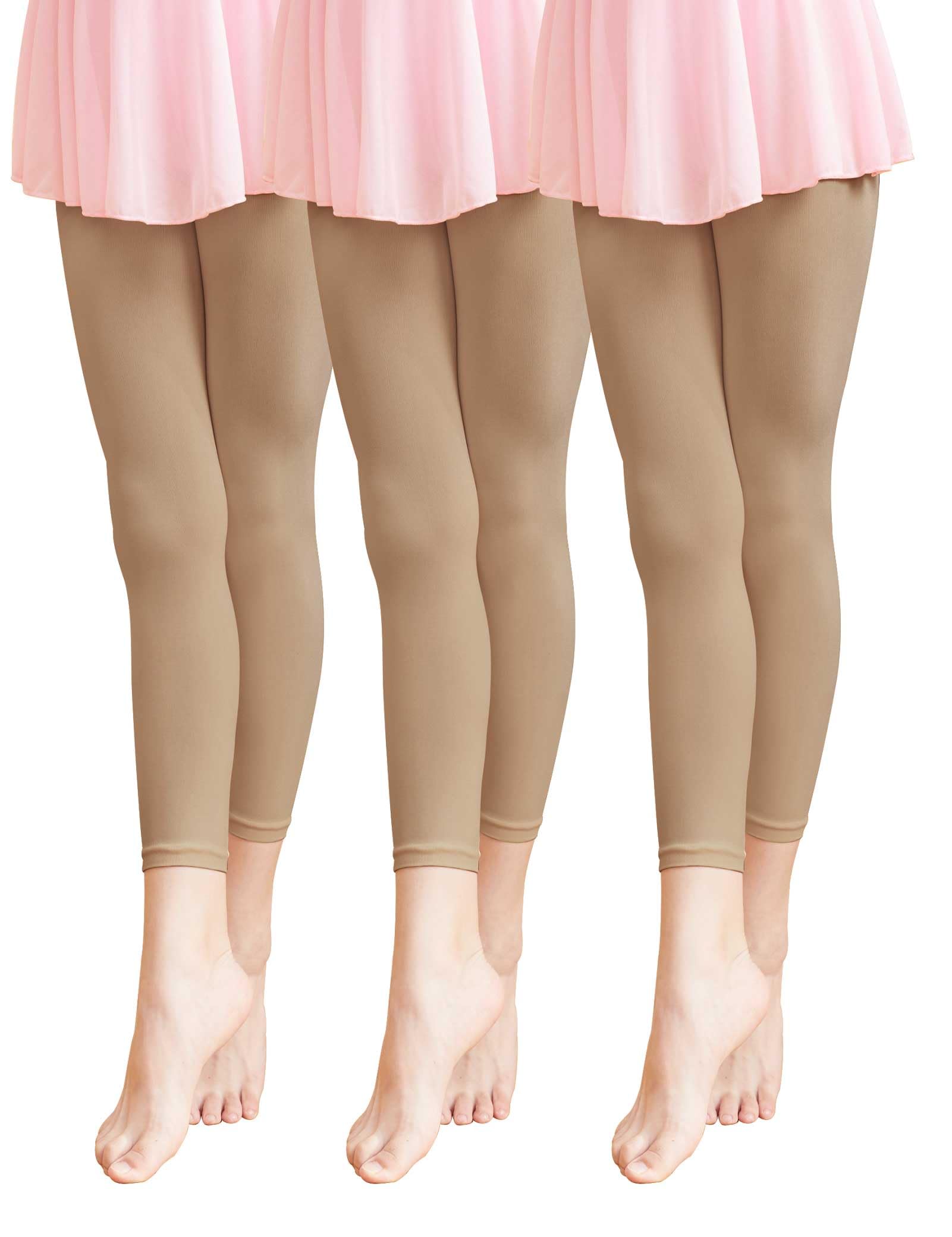 Daydance Girl's Women's Footless Tights for Dance, Balle, Gymnasics