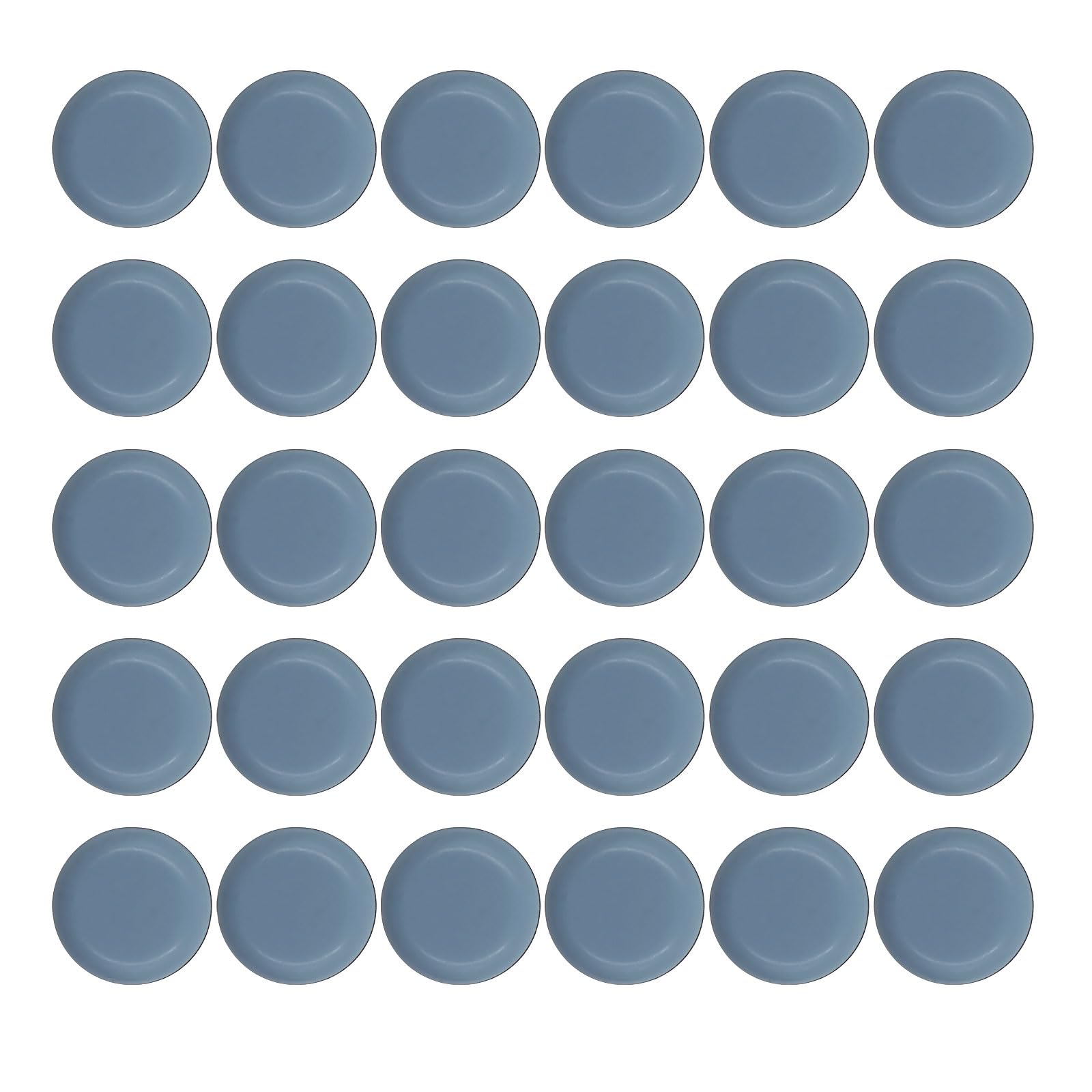 Anhoer Furniture Gliders 20 Pack, 30mm PTFE Teflon Sliders Self-Adhesive, Chair Glides for Carpet Hardwood Tile Laminate Floor, Heavy Furniture Movers Pads for Sofa Table Bed Legs — Round Blue