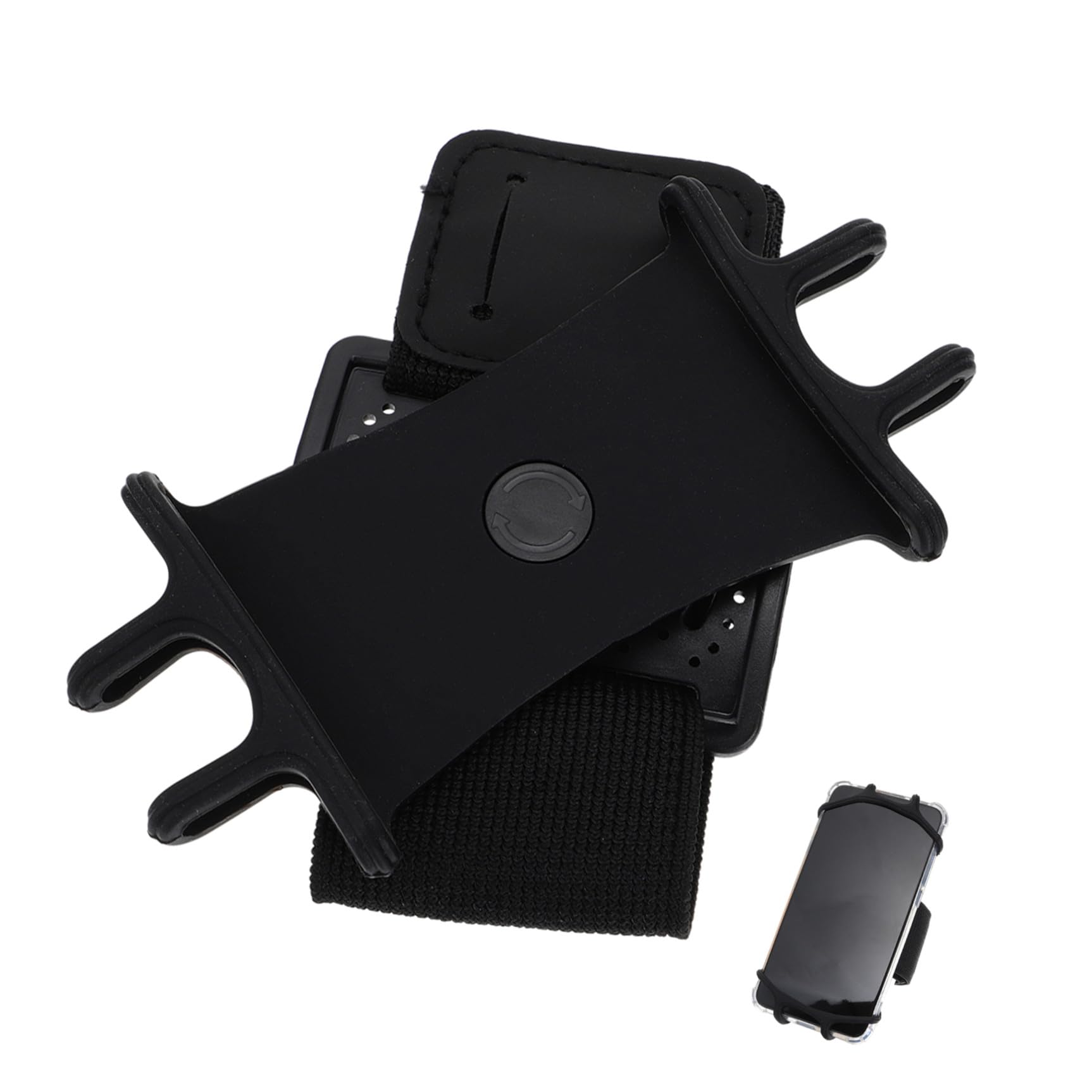 SHINEOFI 16 Pièces Bracelet de téléphone Portable Sportif Ceinture de téléphone Brassard pour téléphone en Cours d'exécution Pochette de Poignet pour téléphone Nylon Black