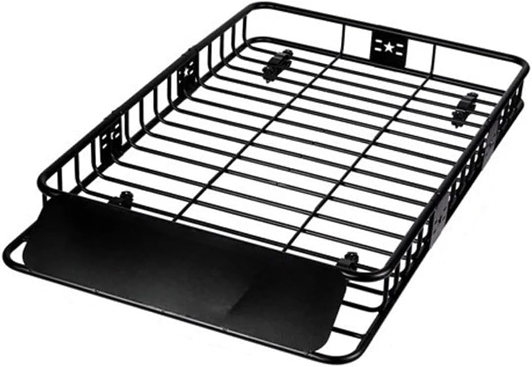 Roof Rack Cargo Basket 46"x36"x4.5" / 51"x36"x5" Rooftop Cargo Carrier Heavy-Duty 200 LBS Capacity Compatible for SUV Truck Vehicle(64 inches)