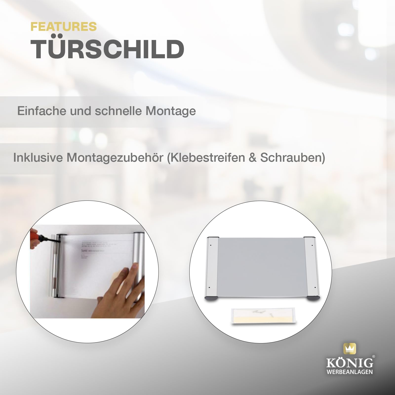 5er Set Türschilder Berlin A5 Aluminium | 24 x 15,5 cm | Selbstklebend oder zum Anschrauben | Mit transparenter Abdeckung | Für DIN A5 Einlagen | Namensschild für Büro, Praxis & Zuhause