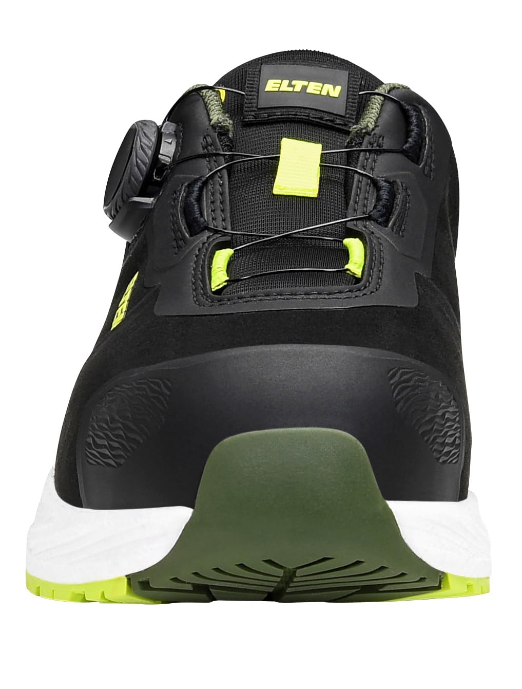 ELTEN Leevi XXNF BOA Black-Lime Low ESD S3S | Sicherheitsschuhe für Damen & Herren, Carbonkappe, leicht, atmungsaktiv