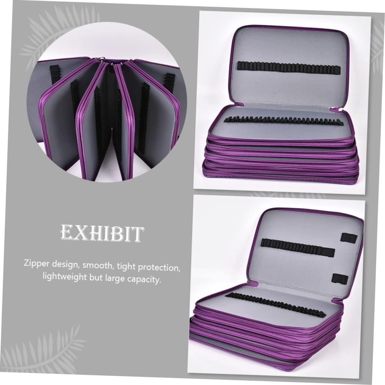 HOMSFOU Borsa Organizer per Cancelleria 252 Fori in Pu e Poliestere, Astuccio Capiente per Matite e Pennelli, Borsa Scolastica Leggera per Scuola e Disegno
