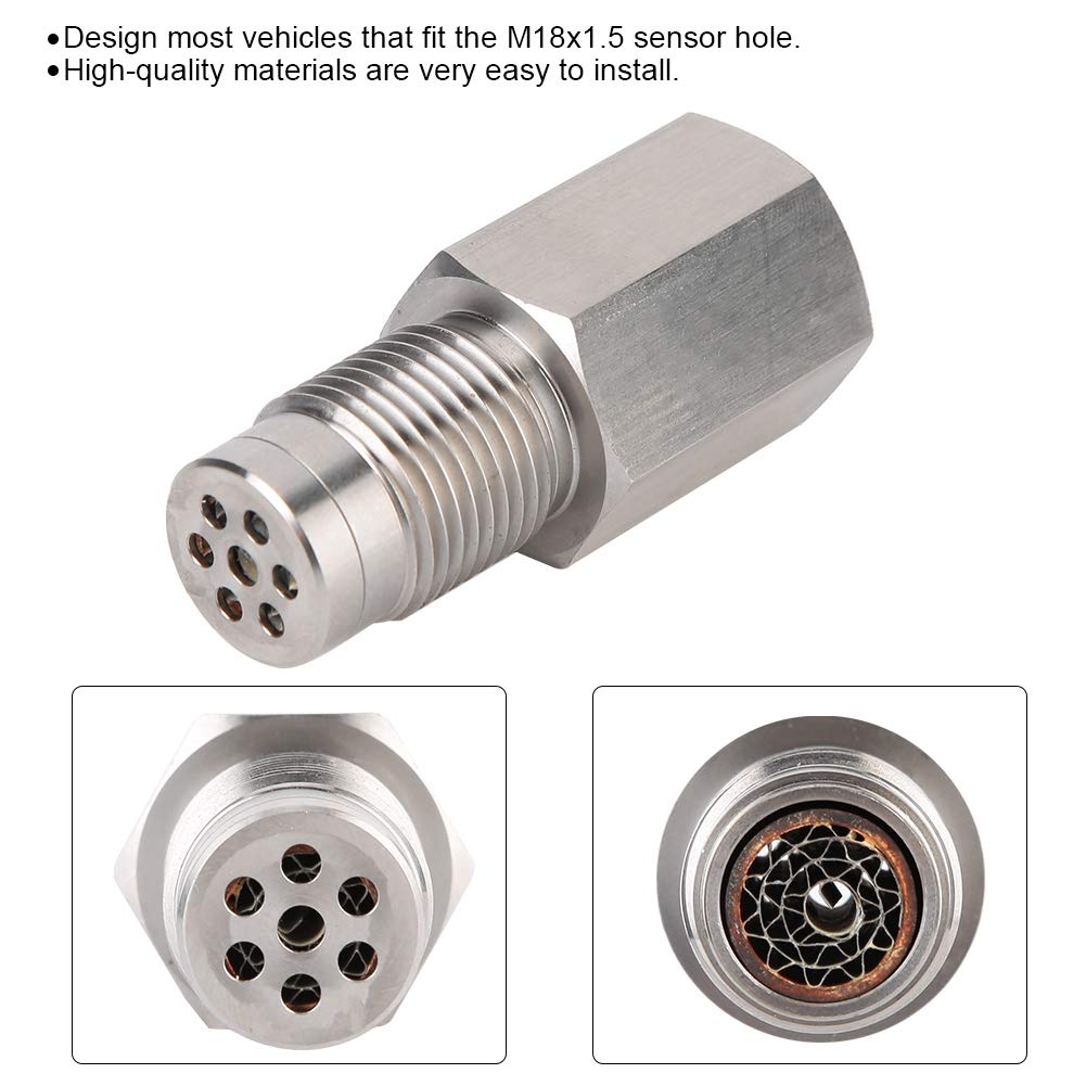 Adaptateur droit de prise de coque de protection de capteur O2 en acier inoxydable avec mini catalyseur M18x1.5