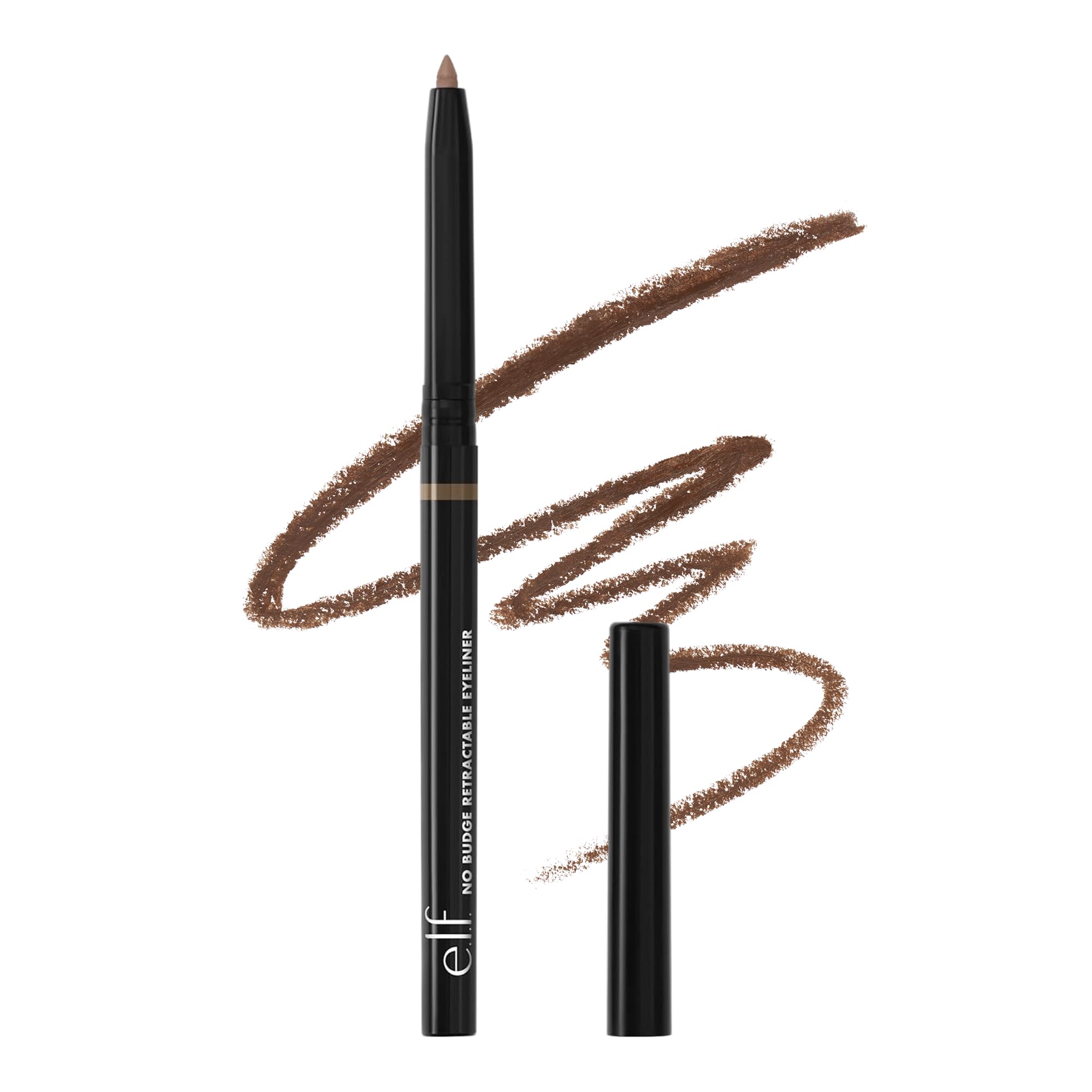 e.l.f.No Budge Retractable Eyeliner, Creamy, Ultra-Pigmented & Waterproof, Creates Bold & Defined Lines, Vegan & Cruelty-Free, Coffee