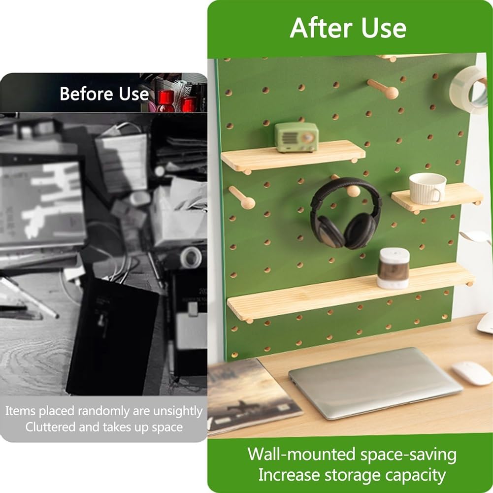 Pegboard-Wandhalterung, Pegboard-Panel-Kit zur Garagenaufbewahrung, DIY-Aufbewahrungsdisplay zum Aufhängen im Home-Office, (Farbe: Grün, Größe: 40 x 80 cm)