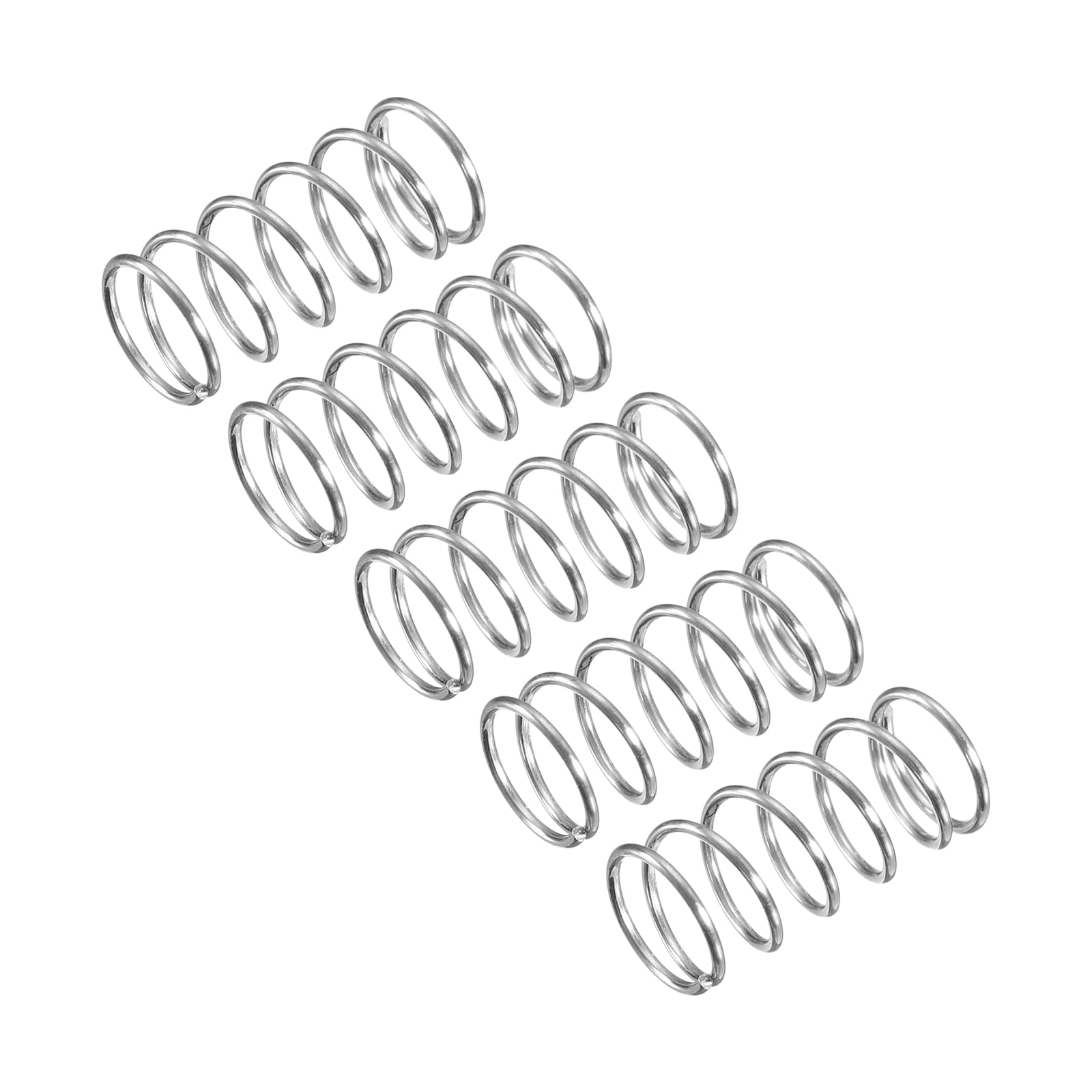 uxcell Compression Spring, 5Pcs 304 Stainless Steel, 5mm OD, 0.5mm Wire Size, 25mm Free Length, Silver Tone — Amazon image 17
