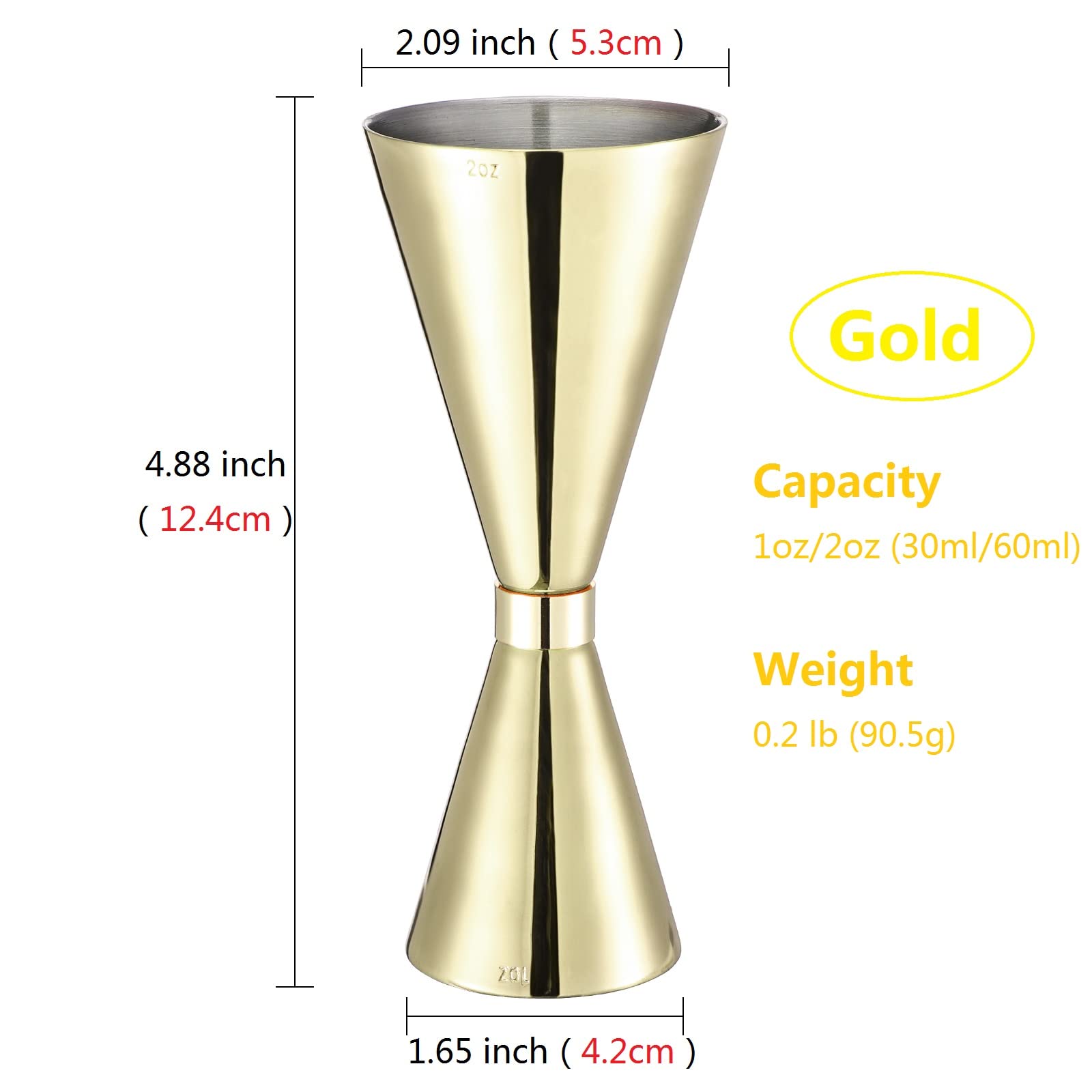 Amazon.com: Jigger 2oz 1oz (60ml/30ml),Finished Japanese Jigger