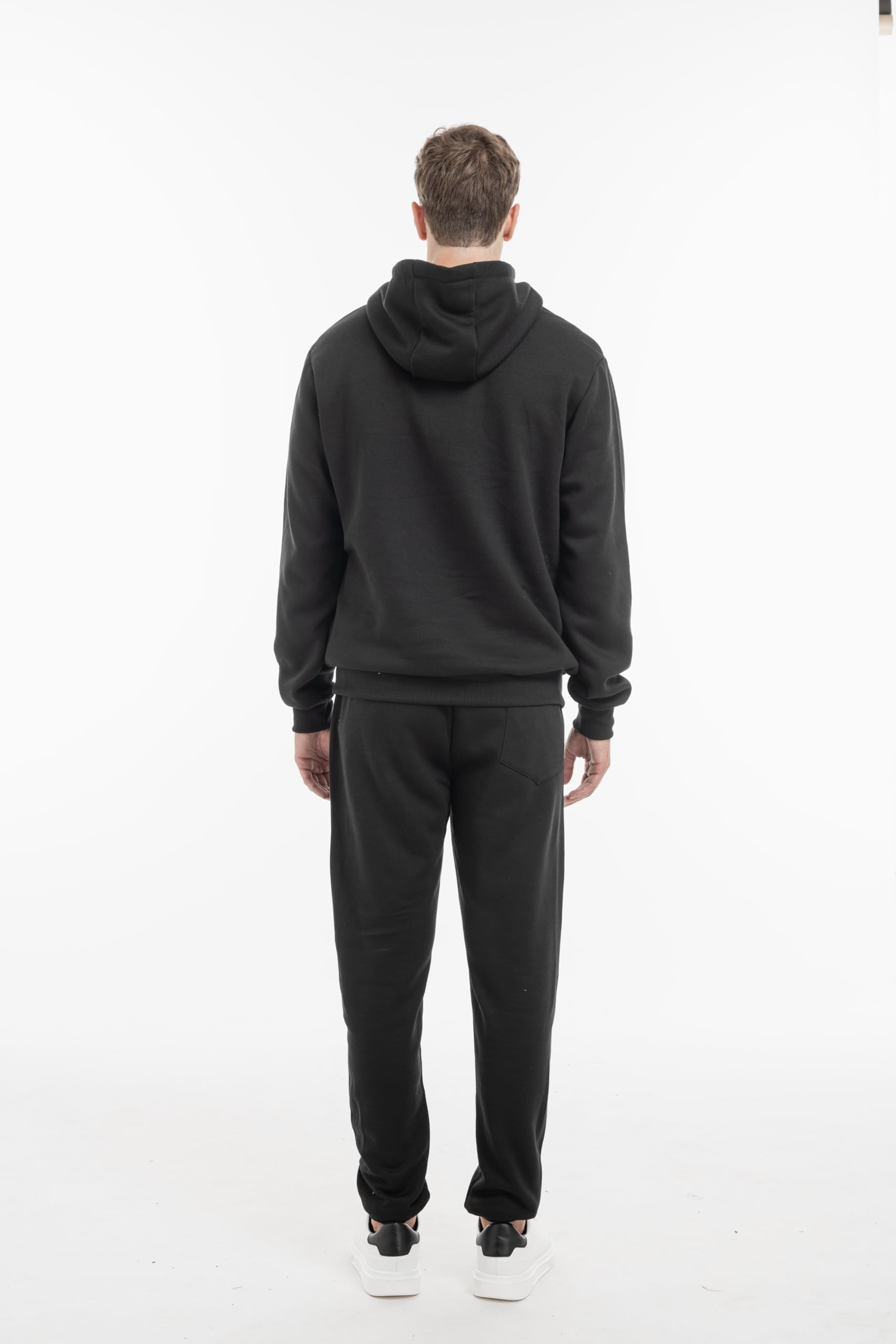 TONY BACKER Tuta Uomo In Cotone Sportiva Con Chiusura Zip Completo Tuta In Casa