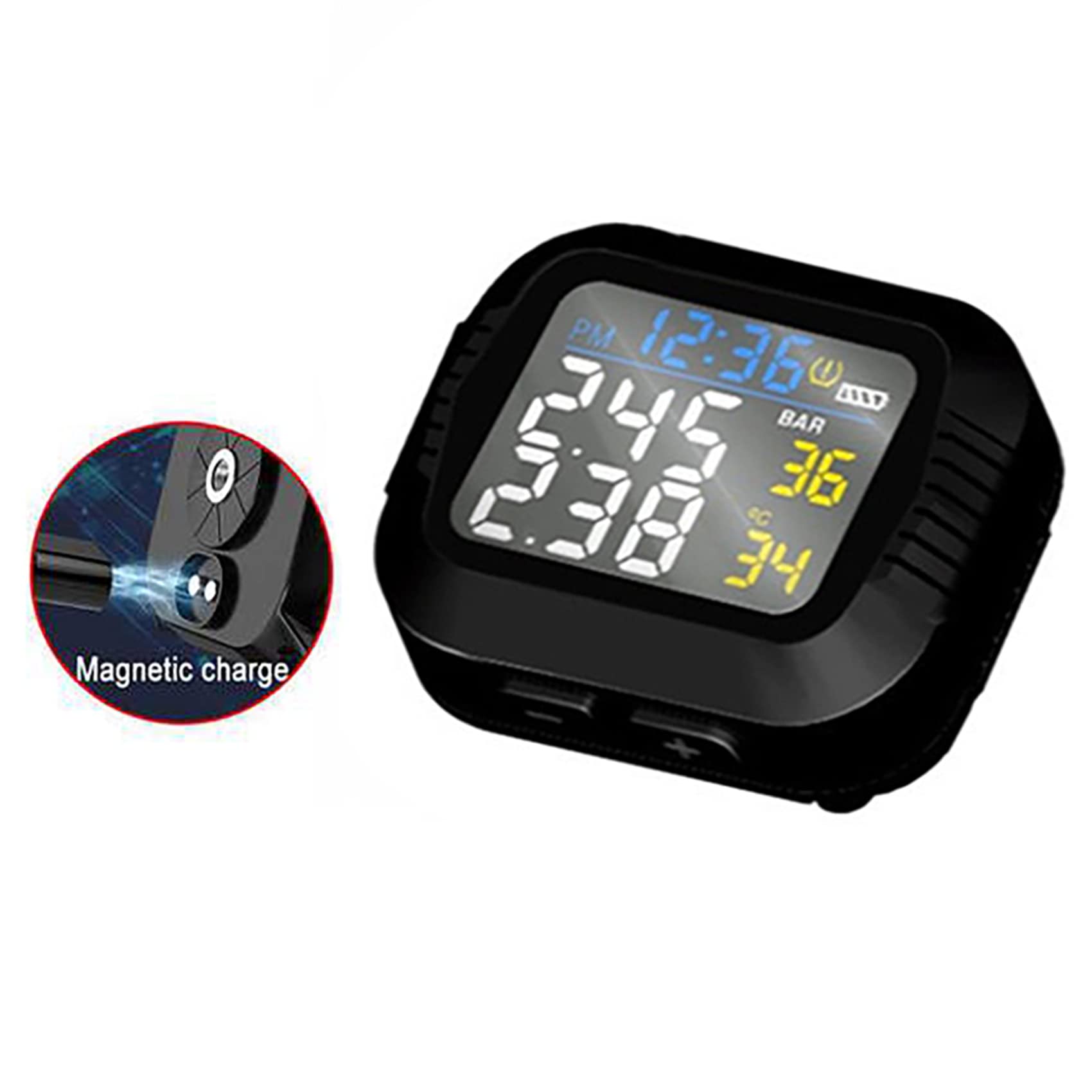 2X System de Monitoreo de Presión de Neumáticos en Tiempo Real para Motocicletas A Prueba de Agua Pantalla LCD Inalámbrica con Sensor Externo Moto TPMS
