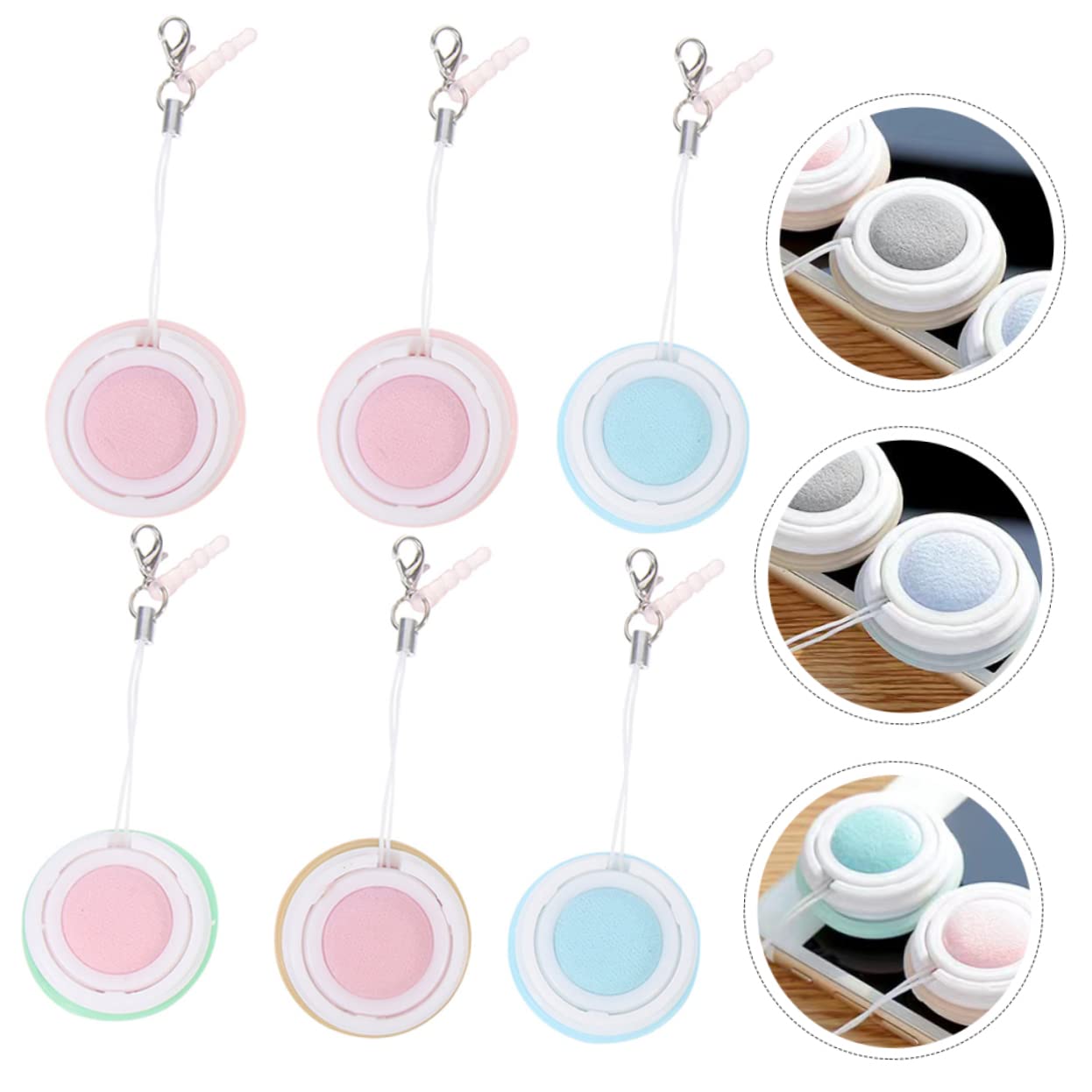 Piezas Limpiaparabrisas Limpiar La Pantalla Del Teléfono Móvil Limpiador De Pantalla Toallitas Para Cristales De Ojos Anteojos Macaron Pp+silicona Lente Paño De Pantalla