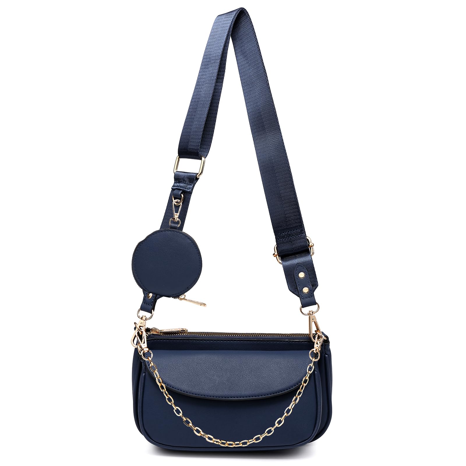 Small Crossbody Bags for Women with Coin Purse Multi Pochette PU Leather Designer Shoulder Handbag 3pcs Set