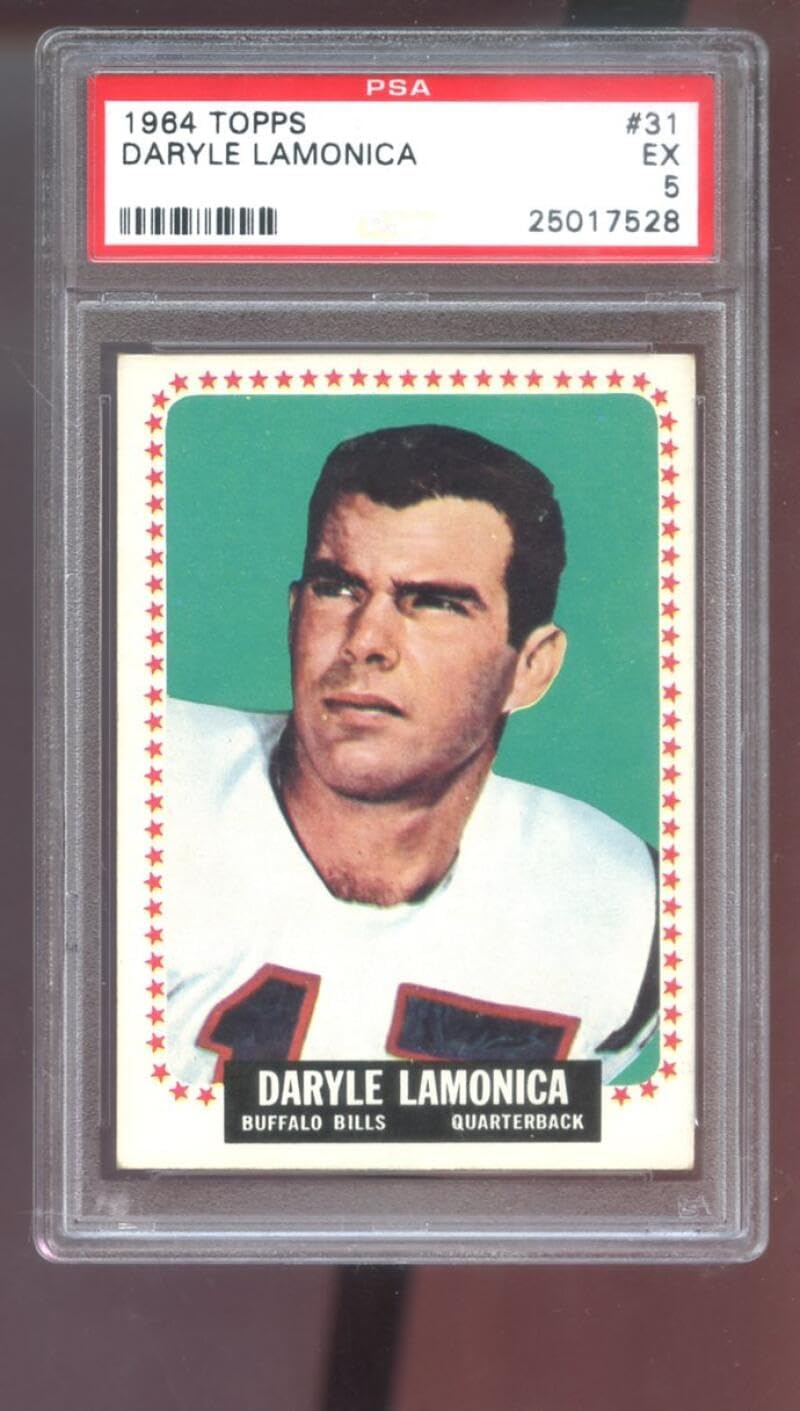 1964 Topps #31 Daryle Lamonica ROOKIE RC PSA 5 Graded Football Card Buffalo Bill