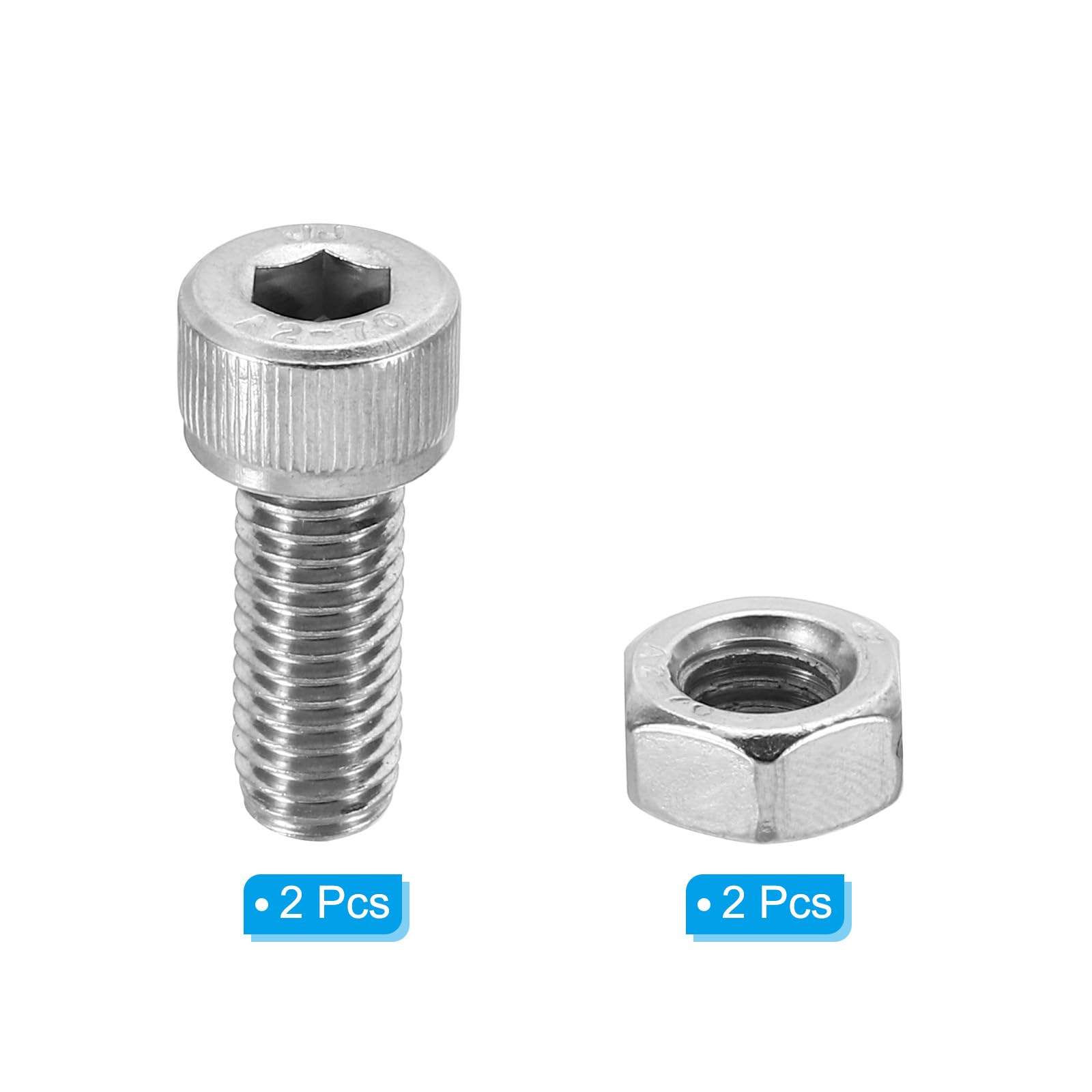 PATIKIL M8x20mm 304 Stainless Steel Hollow Bolt - Image 3