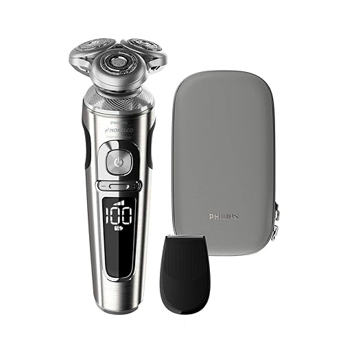 Philips Norelco Shaver 9000 Prestige afeitadora eléctrica recargable en húmedo o seco con accesorio de recortadora y funda premium SP982087