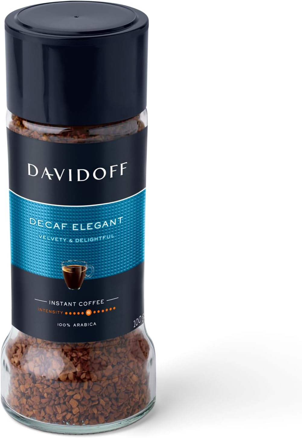 DAVIDOFF Decaf Elegant Instant Coffee - 6/12 Intensity - 100 g