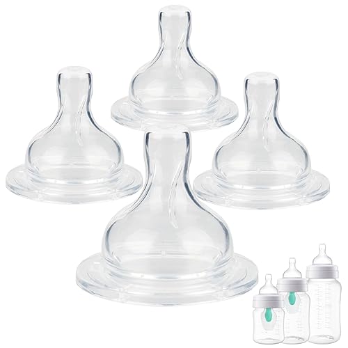 Tetinas de silicona para biberones anticólicos Philips Avent, tamaño 1 pezón, 3.3 ft+, flujo lento, 4 unidades