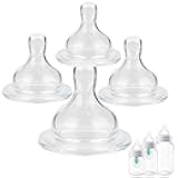 Baby Bottle Silicone Nipples for Philips Avent Anti-Colic Baby Bottles,Size 3 Nipple,6m+,Fast Flow,4 Count