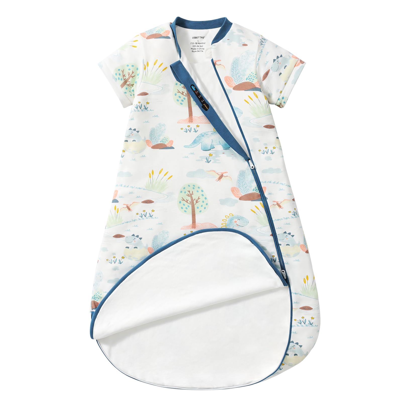 Baby Sleep Sack 6 12 Months Cotton Sleep Sack with Detachable Long Sleeves 1 0 TOG Wearable Blanket