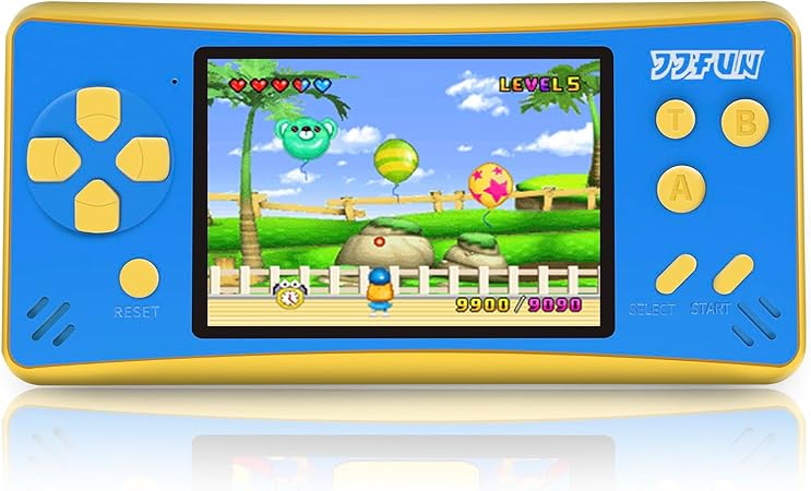 Handheld Games for Kids Ages 4-12, 168 Built-in Retro Video Games, Portable Gaming Player with 3.2" Screen, Rechargeable, TV Output, Travel Toy Gift for Boys Girls, Birthday Xmas Present – Blue