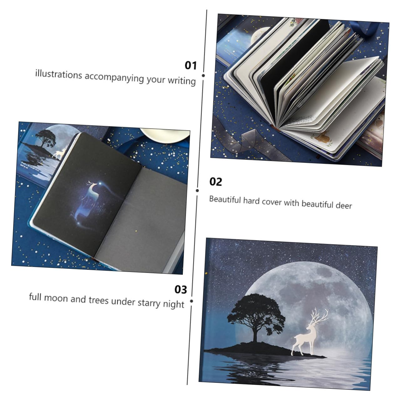 VILLCASE 2stücke Notizbuch Mit Illustrationen Hardcover Farbige Unlinierte Für Skizzenbuch Planer Für Kreative Notizen Und Persönliche Gedanken