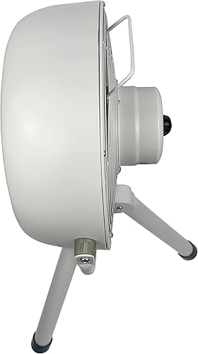 Miniatura 10 de HUNTER 90626-WHz Ventilador de mesa con trípode retro de metal, ángulo de inclinación ajustable, 3 velocidades, acabado blanco con cuchillas de
