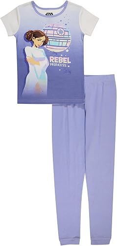 Star Wars Girls' 2-Piece Snug-fit Cotton Pajamas Set