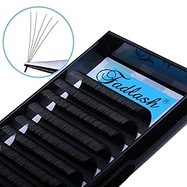 Volume Lash Extensions D DD Curl Easy Fanning Volume Lashes 8-18mm Length Self Fanning Eyelash Extensions 0.07mm Automatic Blooming Lash by FADLASH (0.07-D, 13mm)