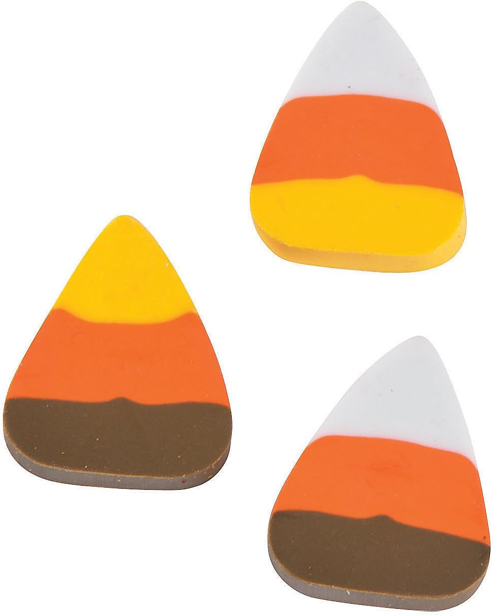 Mini Candy Corn Erasers - 144 Pieces - Educational and Learning Activities for Kids